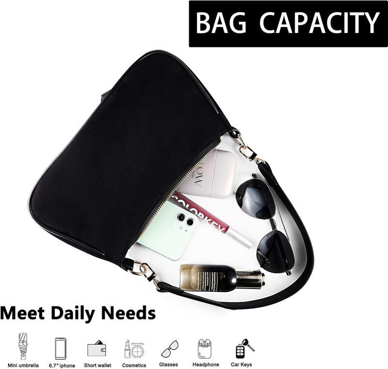 VODIU Clutch Tote Handbags with 2 Removable Straps and Zipper Closure Crossbody Bags Shoulder Purse Handbag for Women - Image 4